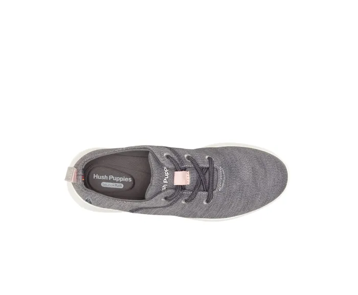 Women Hush Puppies Makenna Lace Up Grey Multi Heathered Sneakers Women Hush Puppies Makenna Lace Up Grey Multi Heathered Sneakers