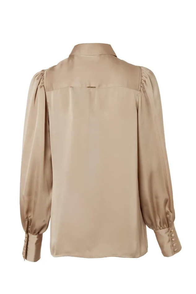 Women Isla Satin Shirt Champagne Holland Cooper Shirts and Blouses Women Isla Satin Shirt Champagne Holland Cooper Shirts and Blouses