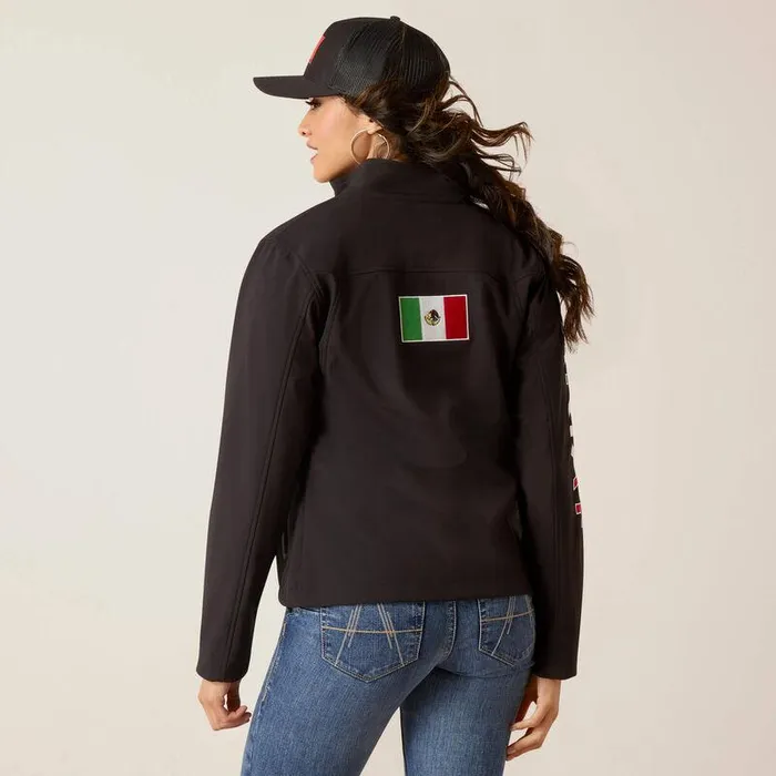 Women Jackets and Vests Ariat Classic Team Softshell MEXICO Jacket Black