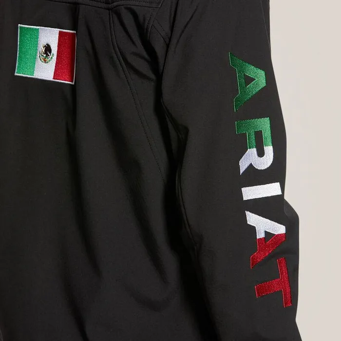 Women Jackets and Vests Ariat Classic Team Softshell MEXICO Jacket Black Women Jackets and Vests Ariat Classic Team Softshell MEXICO Jacket Black