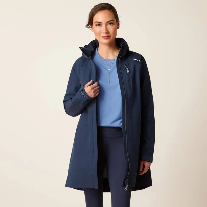 Women Jackets and Vests Ariat Coastal Long Waterproof Parka Navy