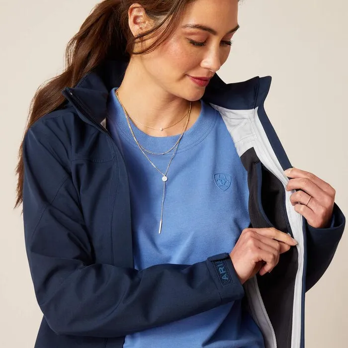 Women Jackets and Vests Ariat Coastal Long Waterproof Parka Navy Women Jackets and Vests Ariat Coastal Long Waterproof Parka Navy