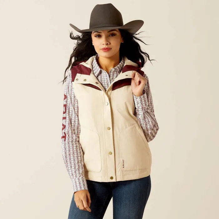 Women Jackets and Vests Ariat Pioneer StretchShell Vest Summer Sandrosewood