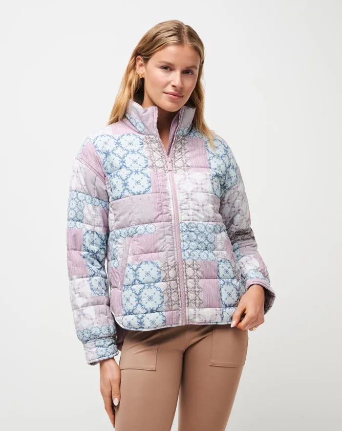 Women Jackets TravisMathew BOLD AND BLOOM JACKET Mauve Shadows Multi