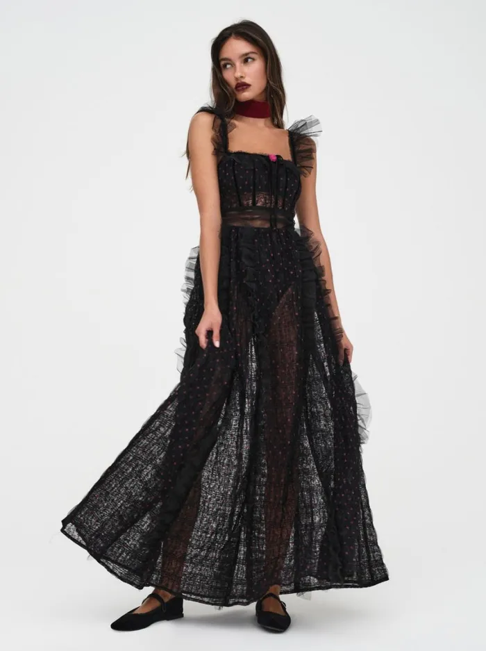 Women Janelle Maxi Dress Black For Love and Lemons Dresses