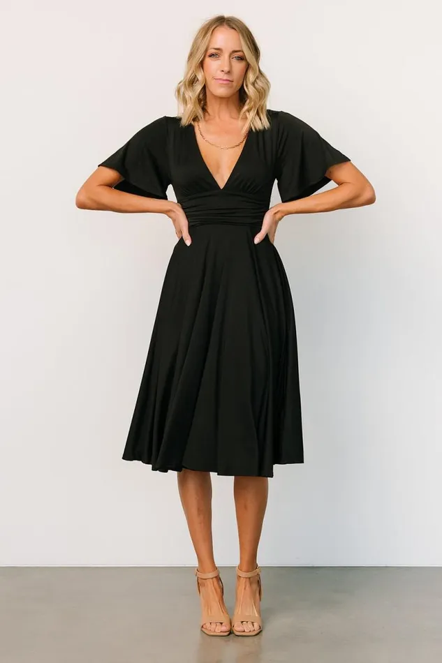 Women Janette Midi Dress Black Baltic Born Midi Dresses