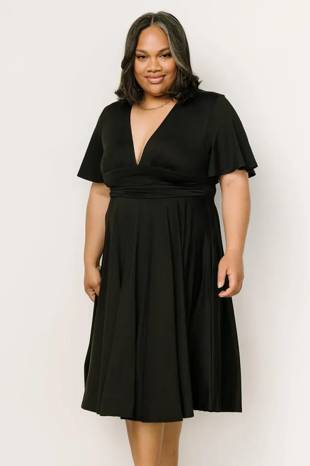 Women Janette Midi Dress Black Baltic Born Midi Dresses Women Janette Midi Dress Black Baltic Born Midi Dresses