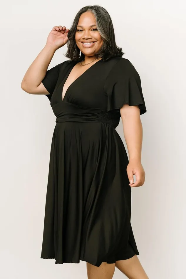 Women Janette Midi Dress Black Baltic Born Midi Dresses Women Janette Midi Dress Black Baltic Born Midi Dresses