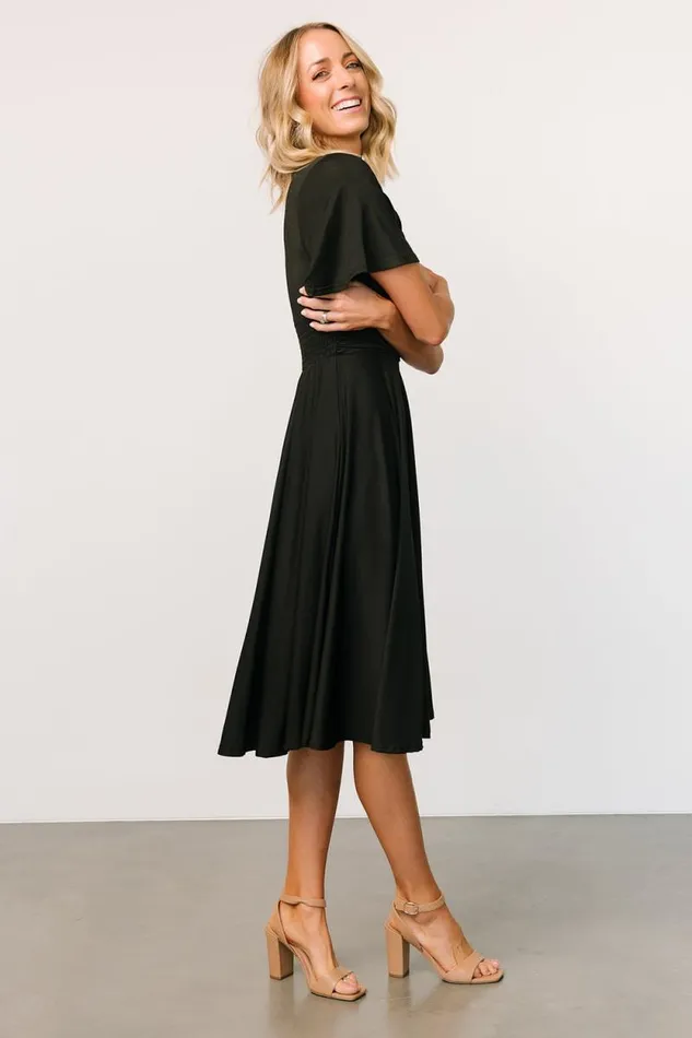 Women Janette Midi Dress Black Baltic Born Midi Dresses Women Janette Midi Dress Black Baltic Born Midi Dresses