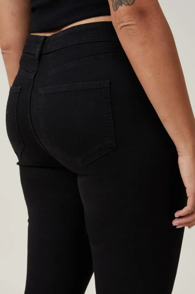 Women Jeans Cotton On High Rise Skinny Jean Black
