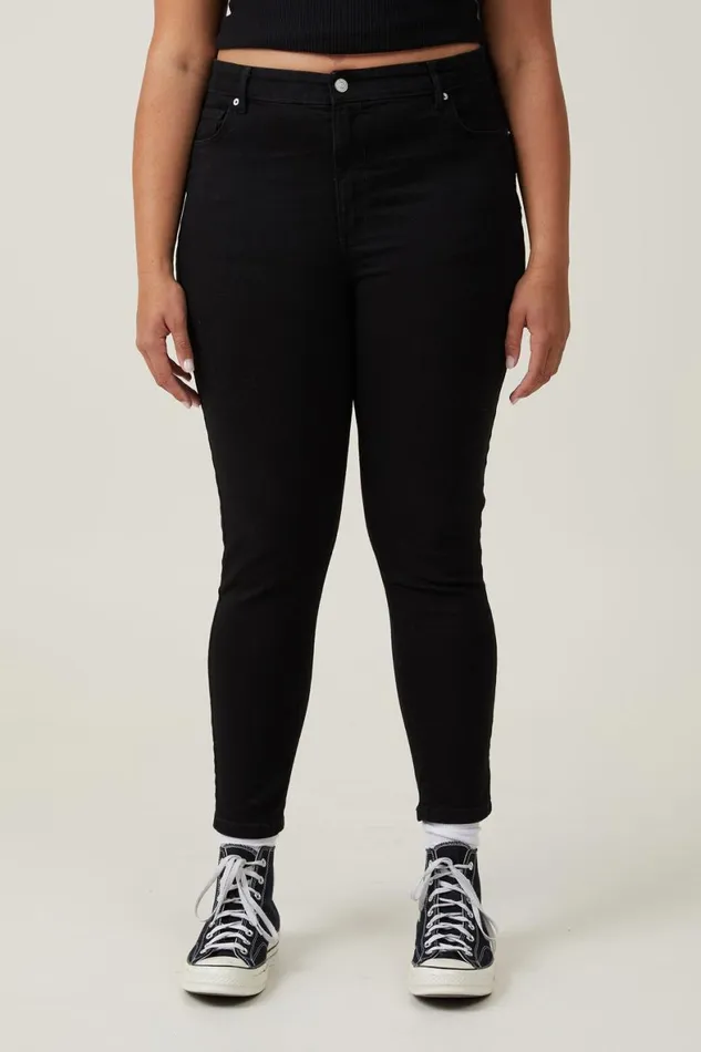 Women Jeans Cotton On High Rise Skinny Jean Black