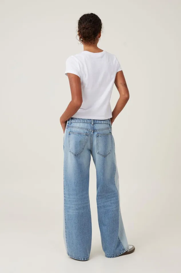 Women Jeans Cotton On Relaxed Wide Leg Jean Palm Bluesurfers Bluepanel
