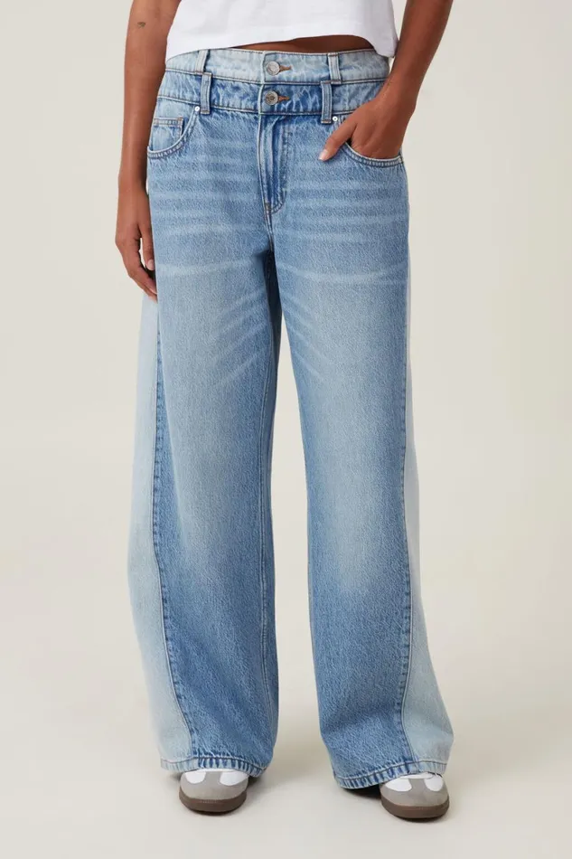 Women Jeans Cotton On Relaxed Wide Leg Jean Palm Bluesurfers Bluepanel