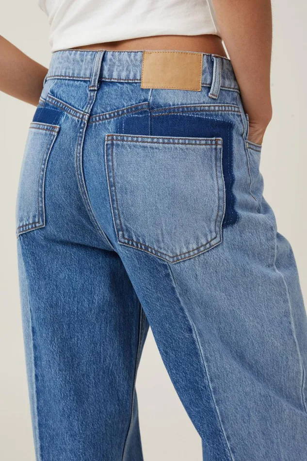 Women Jeans Cotton On Relaxed Wide Leg Jean Sea Bluebells Bluepanel