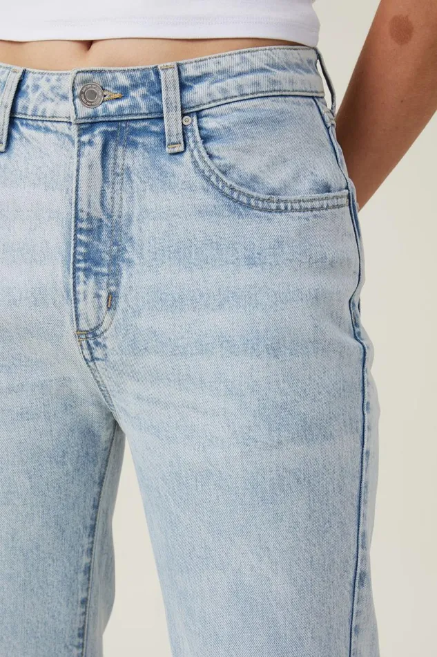 Women Jeans Cotton On Slim Straight Jean Palm Blue