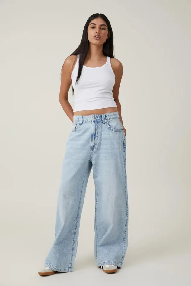 Women Jeans Cotton On Super Baggy Jean Palm Blue