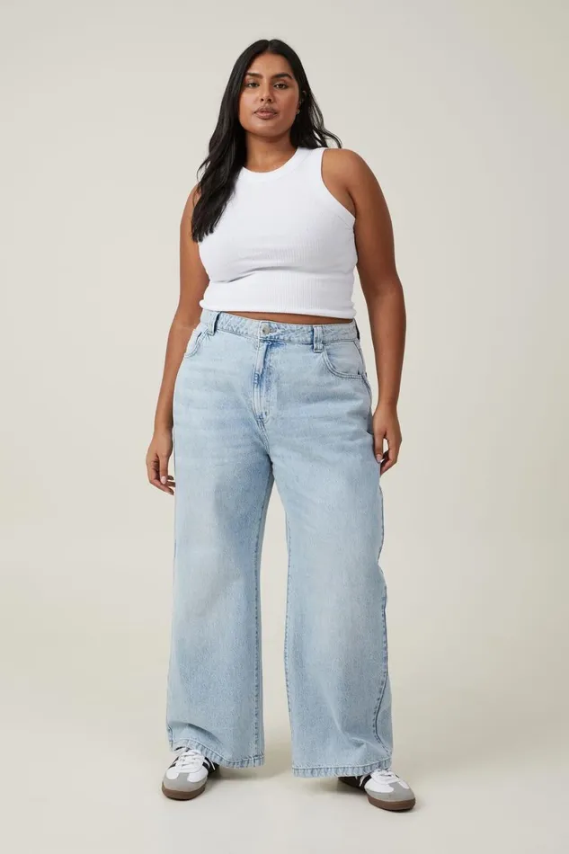 Women Jeans Cotton On Super Baggy Jean Palm Blue