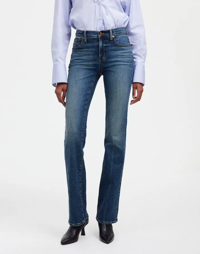 Women Jeans Madewell Kick Out FullLength Jeans Devito Wash
