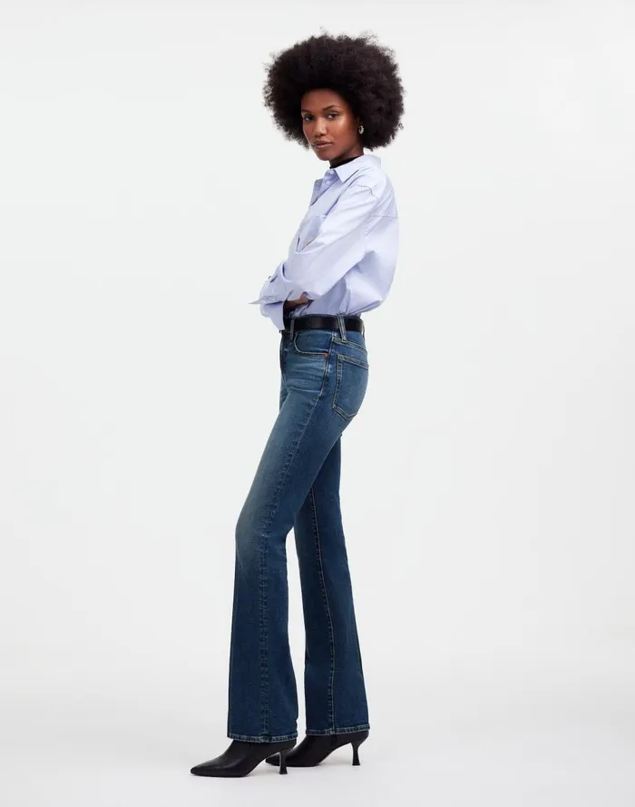 Women Jeans Madewell Kick Out FullLength Jeans Devito Wash
