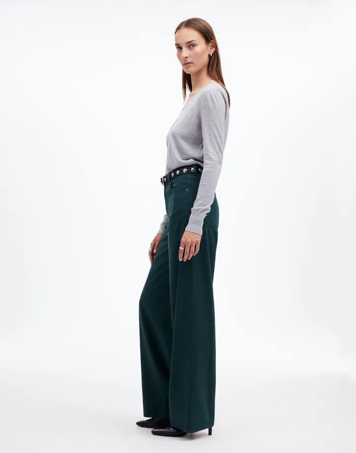 Women Jeans Madewell SuperwideLeg Jeans Luxury Forest