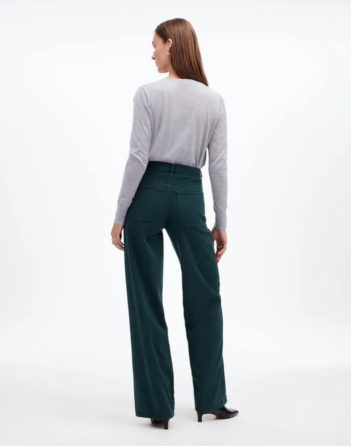 Women Jeans Madewell SuperwideLeg Jeans Luxury Forest