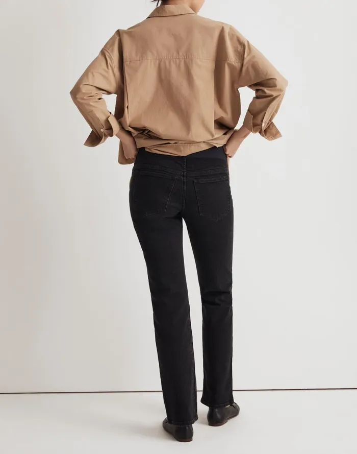 Women Jeans Madewell The Maternity OverTheBelly 03990s Straight Jean In Belmere Wash Belmere Wash