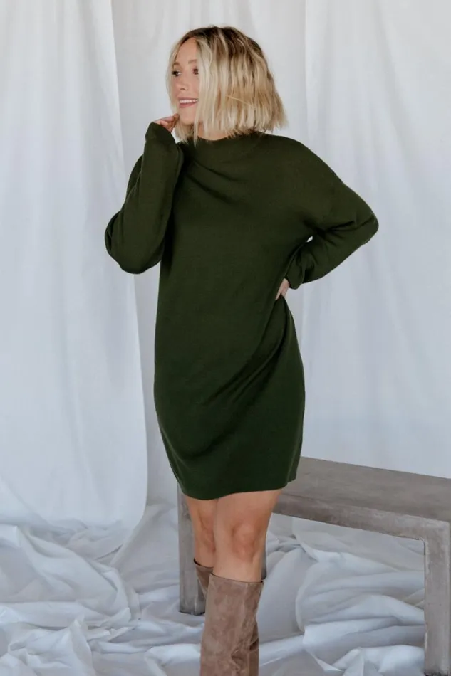 Women Jennings Sweater Dress Deep Olive Baltic Born Short Dresses