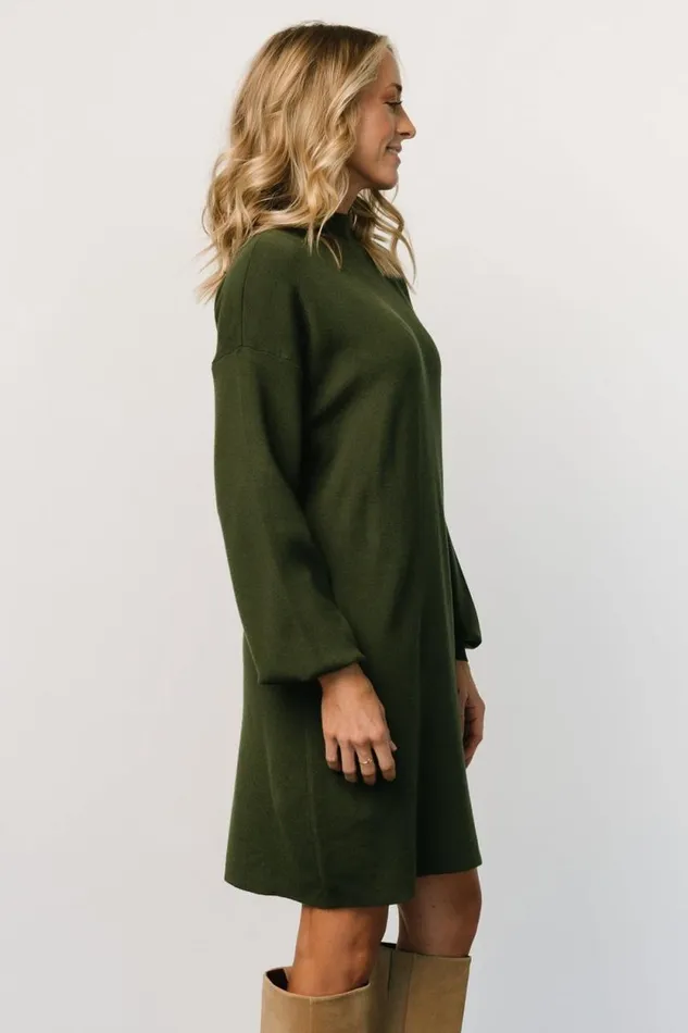 Women Jennings Sweater Dress Deep Olive Baltic Born Short Dresses