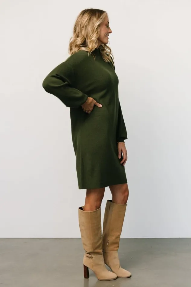 Women Jennings Sweater Dress Deep Olive Baltic Born Short Dresses