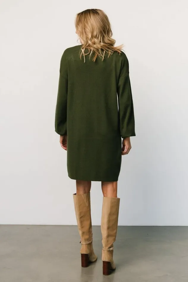 Women Jennings Sweater Dress Deep Olive Baltic Born Short Dresses