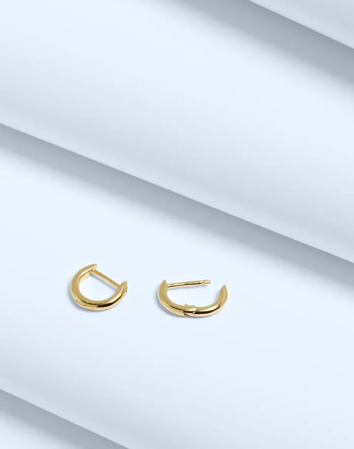 Women Jewelry Madewell DemiFine Mini Huggie Hoop Earrings 14k Gold