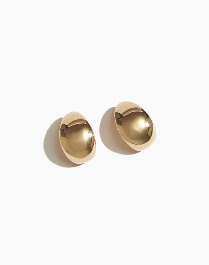 Women Jewelry Madewell Maslo Jewelry Gold Huggie Earrings Gold