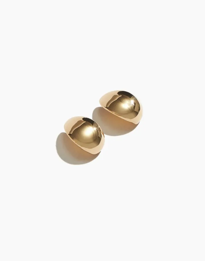 Women Jewelry Madewell Maslo Jewelry Gold Huggie Earrings Gold