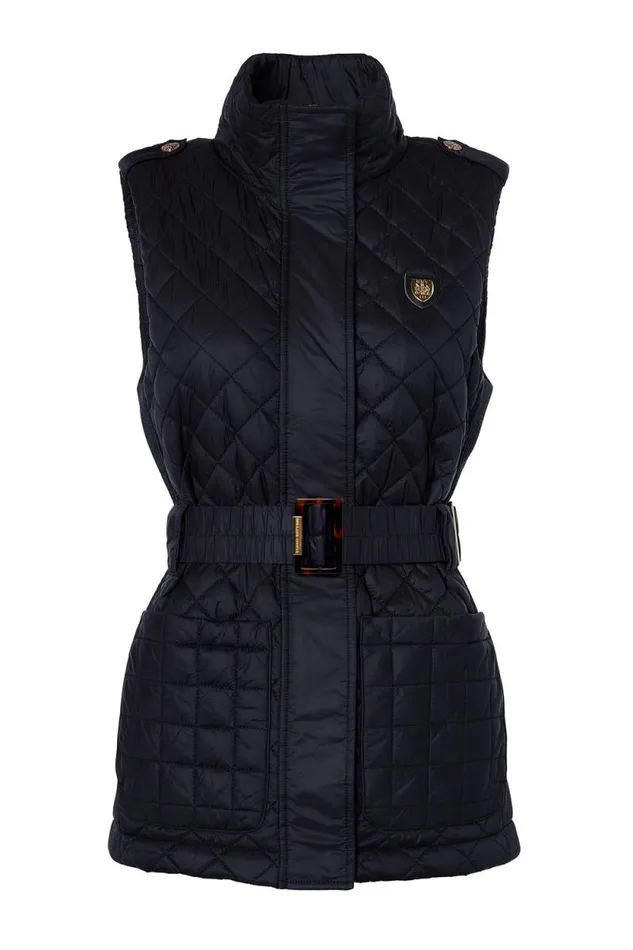 Women Juliana Belted Gilet Black Holland Cooper Gilets