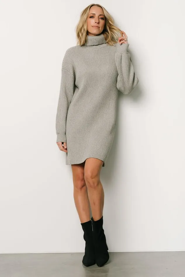 Women Julianne Sweater Dress Light Gray Baltic Born Short Dresses