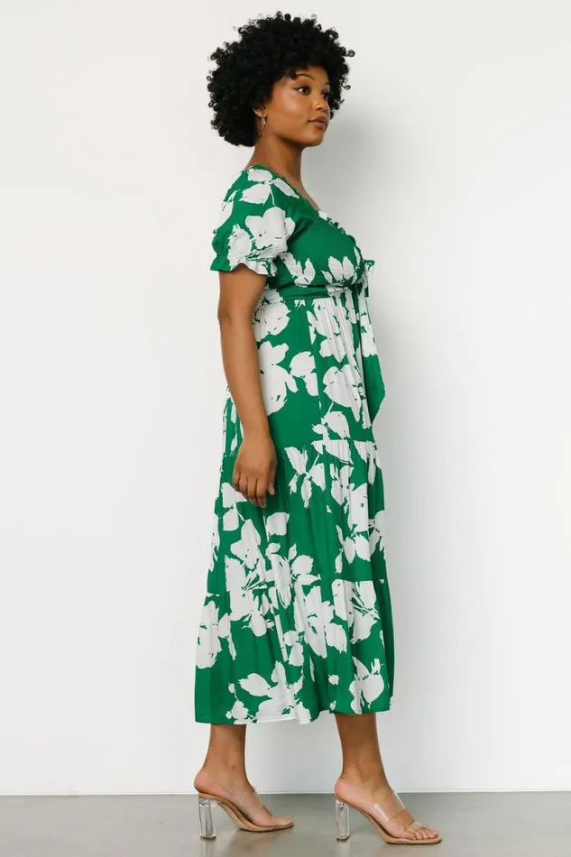 Women Kelley Smocked Maxi Dress Green White Baltic Born Maxi Dresses Women Kelley Smocked Maxi Dress Green White Baltic Born Maxi Dresses