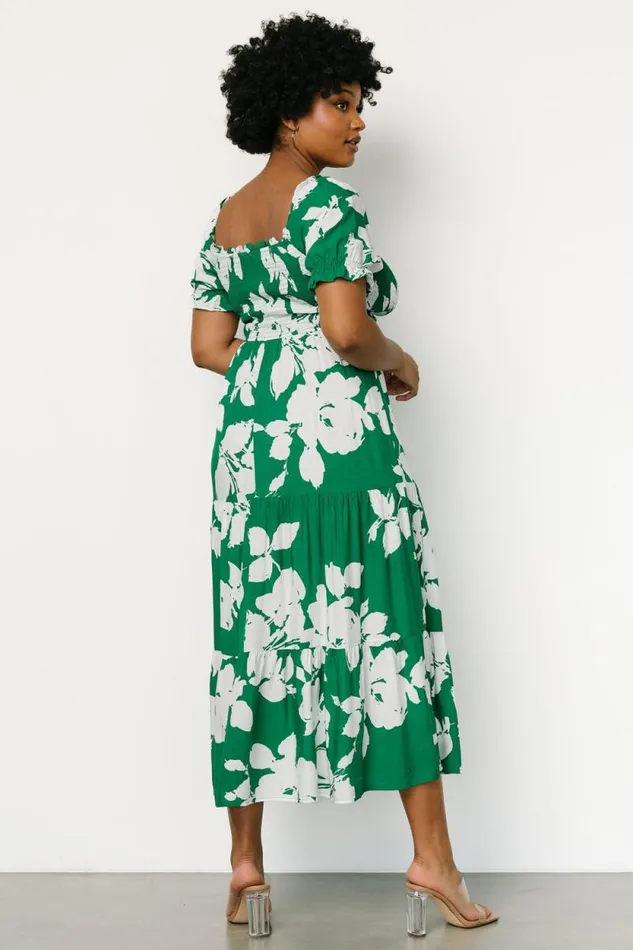 Women Kelley Smocked Maxi Dress Green White Baltic Born Maxi Dresses Women Kelley Smocked Maxi Dress Green White Baltic Born Maxi Dresses