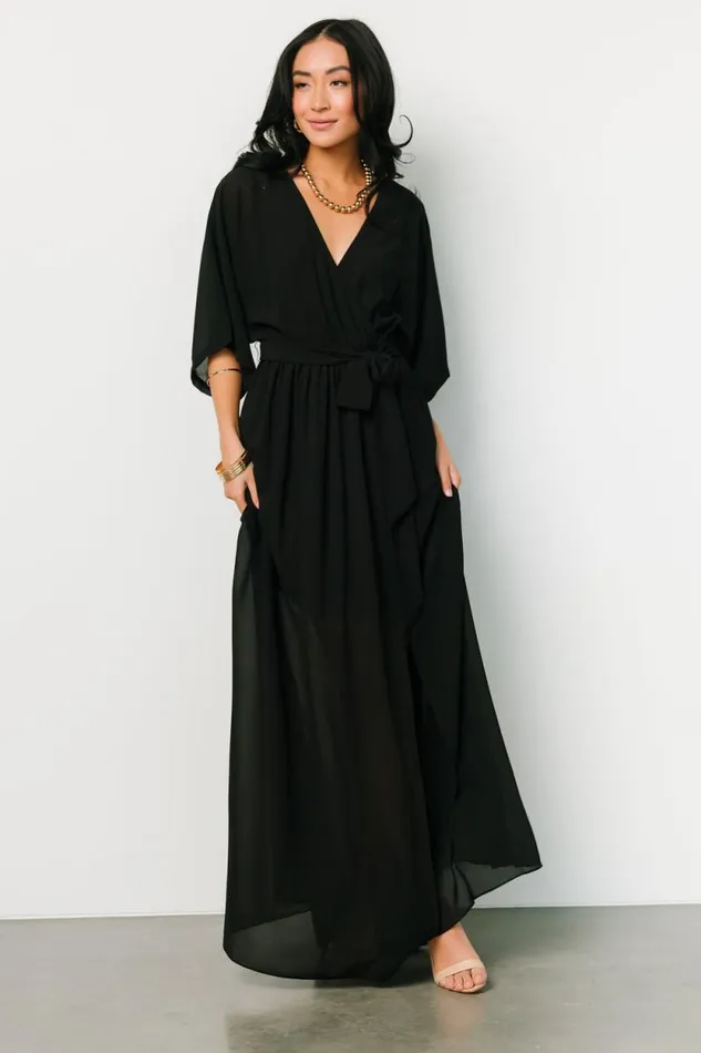 Women Kia Kimono Maxi Dress Black Baltic Born The Guest Edit