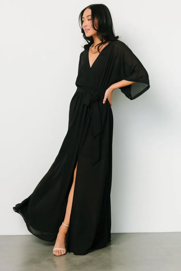 Women Kia Kimono Maxi Dress Black Baltic Born The Guest Edit Women Kia Kimono Maxi Dress Black Baltic Born The Guest Edit