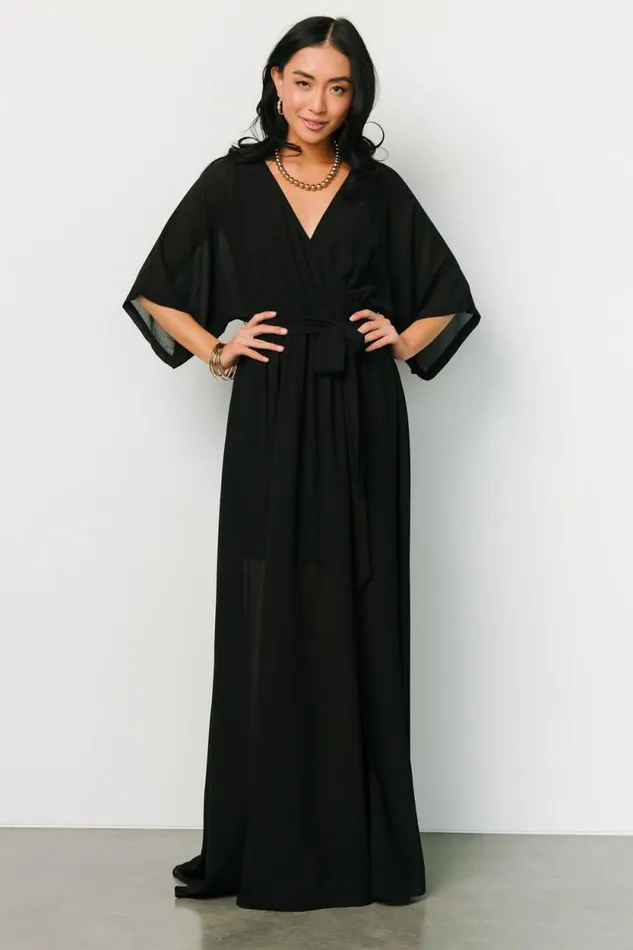 Women Kia Kimono Maxi Dress Black Baltic Born The Guest Edit Women Kia Kimono Maxi Dress Black Baltic Born The Guest Edit