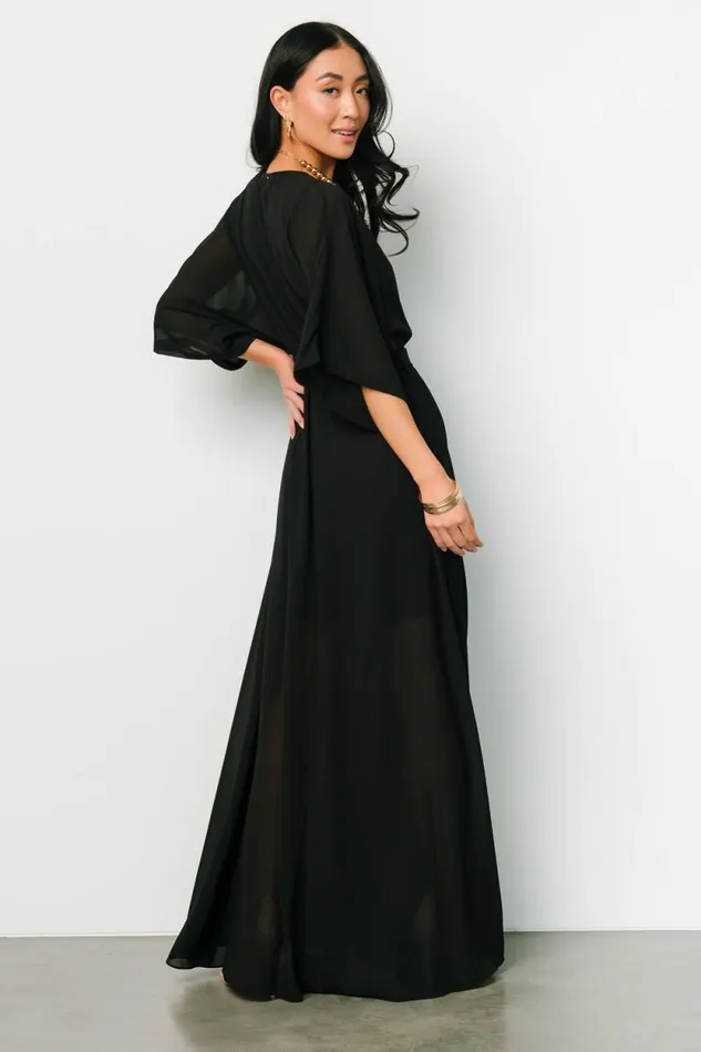 Women Kia Kimono Maxi Dress Black Baltic Born The Guest Edit Women Kia Kimono Maxi Dress Black Baltic Born The Guest Edit