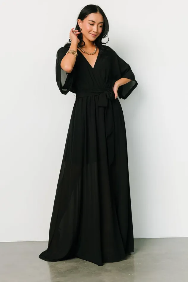 Women Kia Kimono Maxi Dress Black Baltic Born The Guest Edit Women Kia Kimono Maxi Dress Black Baltic Born The Guest Edit