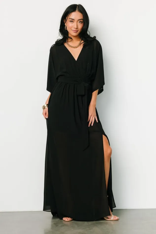 Women Kia Kimono Maxi Dress Black Baltic Born The Guest Edit Women Kia Kimono Maxi Dress Black Baltic Born The Guest Edit