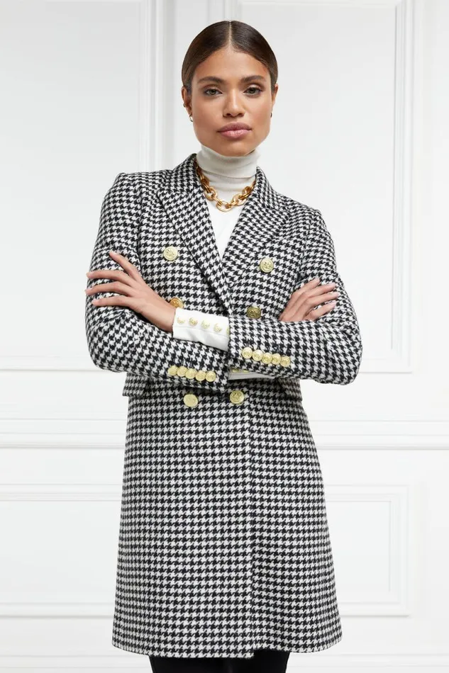 Women Knightsbridge Coat Houndstooth Holland Cooper Tailoring