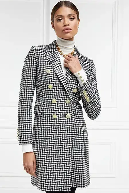 Women Knightsbridge Coat Houndstooth Holland Cooper Tailoring