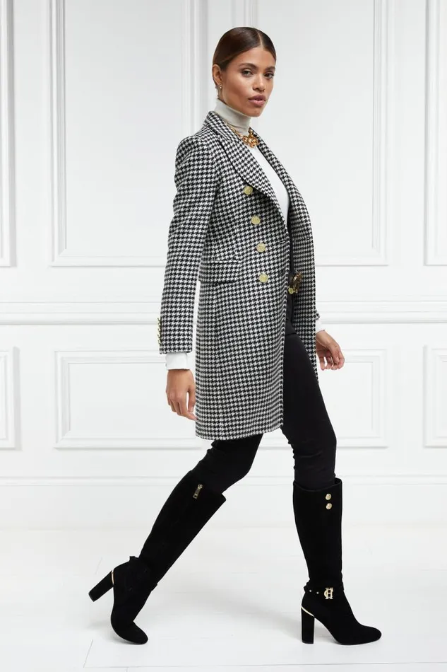 Women Knightsbridge Coat Houndstooth Holland Cooper Tailoring