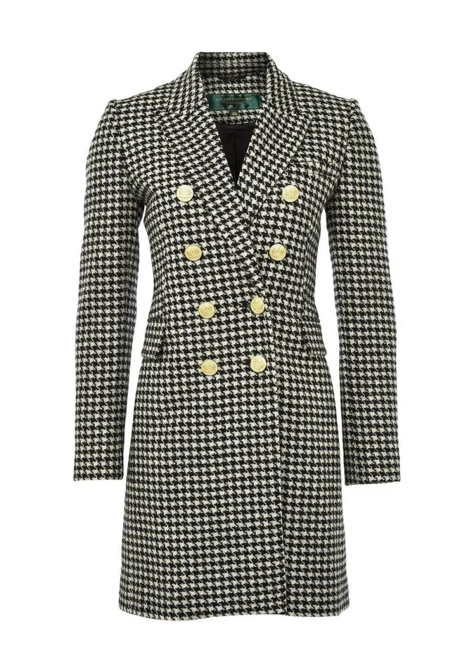 Women Knightsbridge Coat Houndstooth Holland Cooper Tailoring