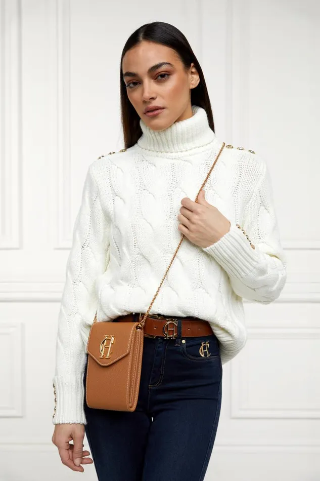 Women Knightsbridge Phone Pouch Tan Gold Holland Cooper Bags Women Knightsbridge Phone Pouch Tan Gold Holland Cooper Bags
