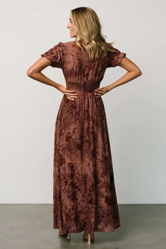 Women Leslie Velvet Maxi Dress Dusty Clove Baltic Born Maxi Dresses Women Leslie Velvet Maxi Dress Dusty Clove Baltic Born Maxi Dresses
