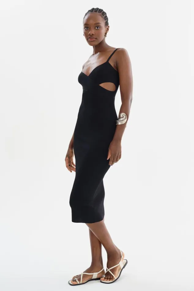 Women LIDIA Midi Knit Dress Black LAMARQUE Dresses Women LIDIA Midi Knit Dress Black LAMARQUE Dresses